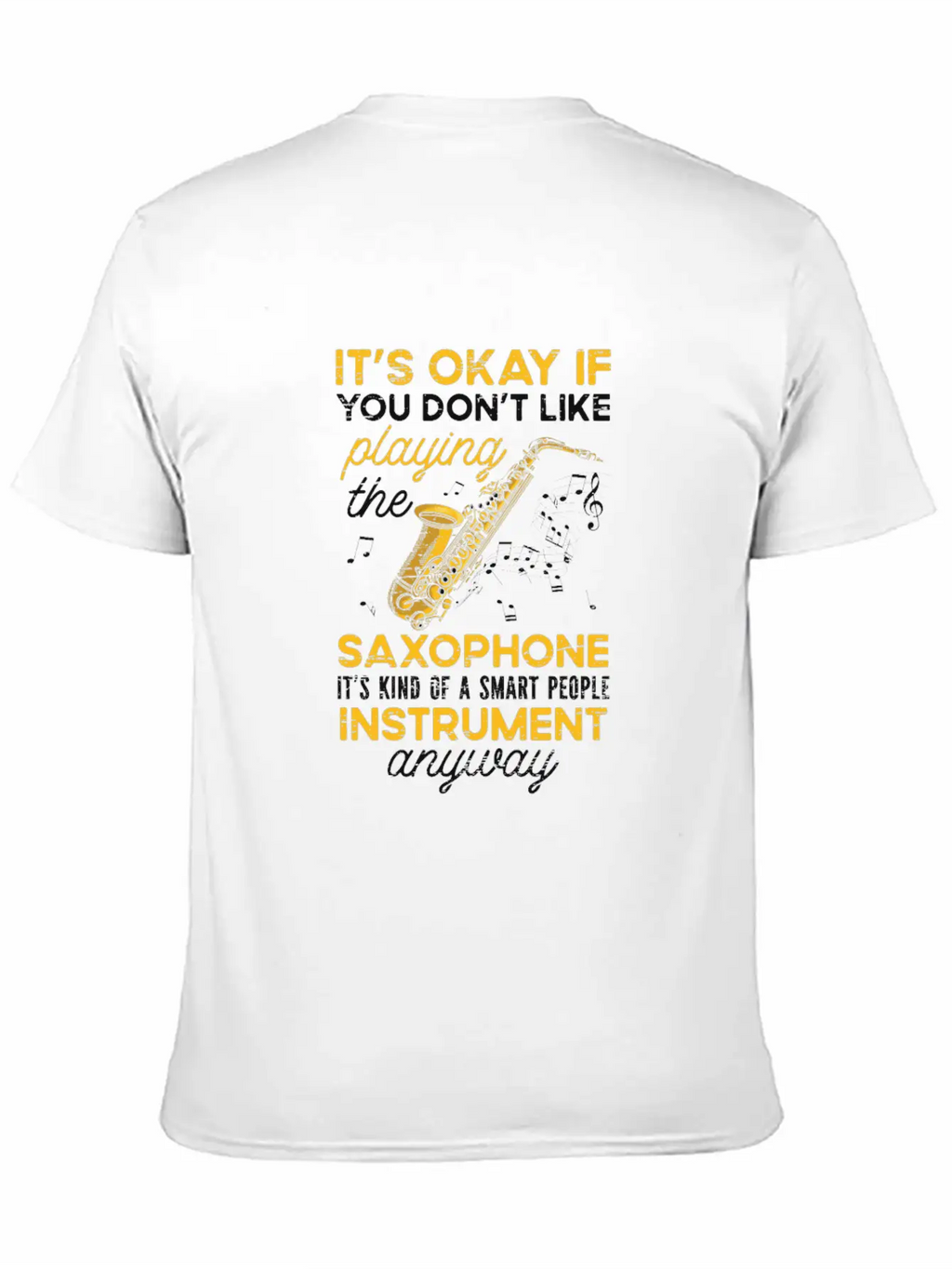 Playing Saxophone Musician Jazz Music Musician Unisex Casual T-Shirt – Clean Design For Daily Comfort