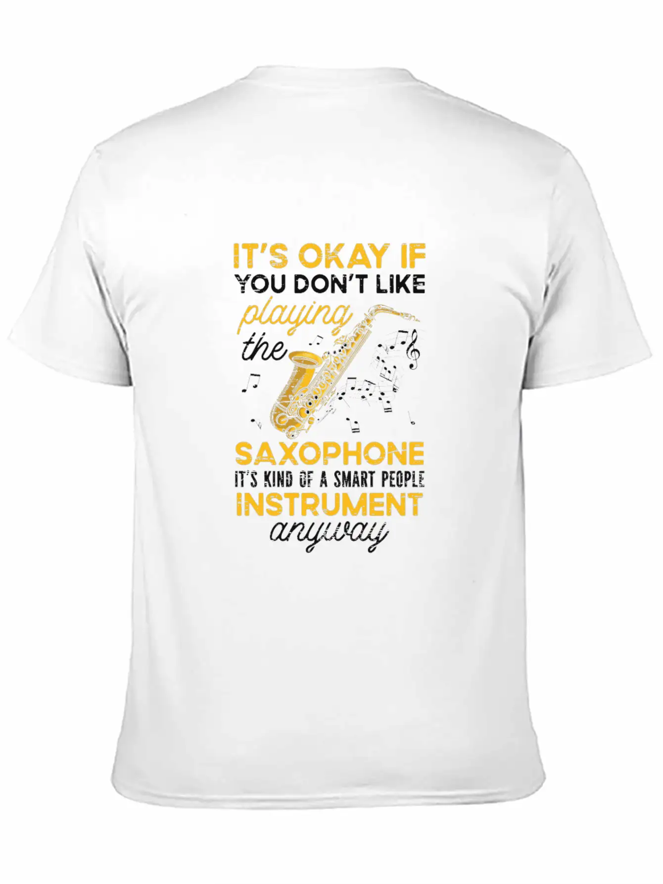 Playing Saxophone Musician Jazz Music Musician Unisex Casual T-Shirt – Clean Design For Daily Comfort