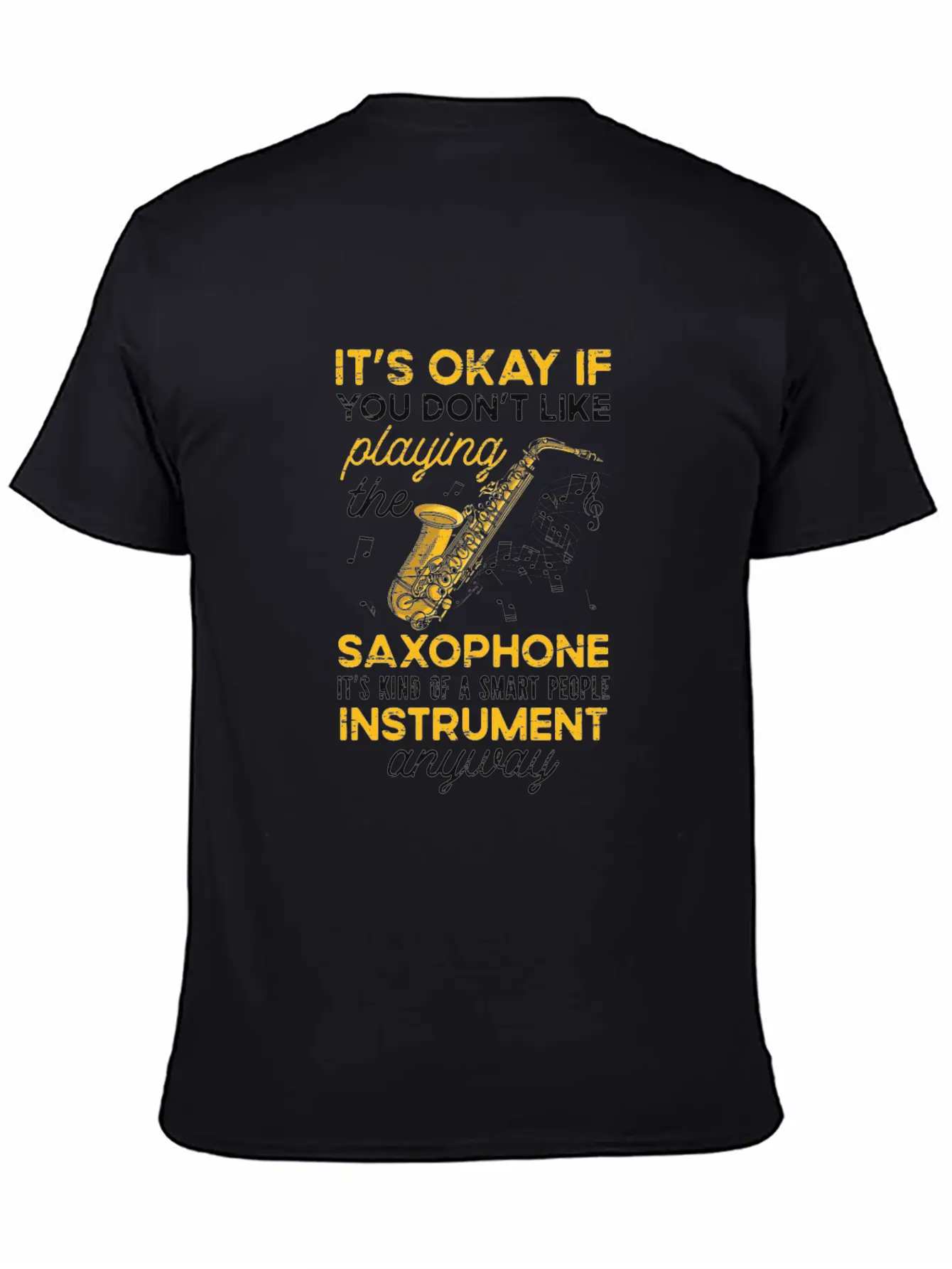 Playing Saxophone Musician Jazz Music Musician Unisex Casual T-Shirt – Clean Design For Daily Comfort