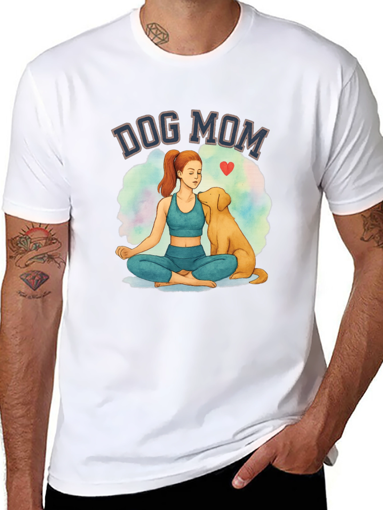 Dog Mom Yoga Graphic Tee