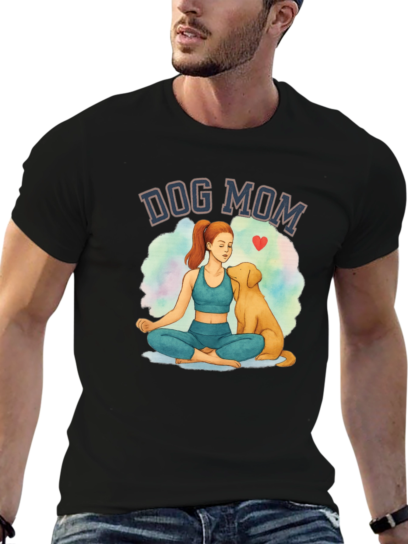 Dog Mom Yoga Graphic Tee