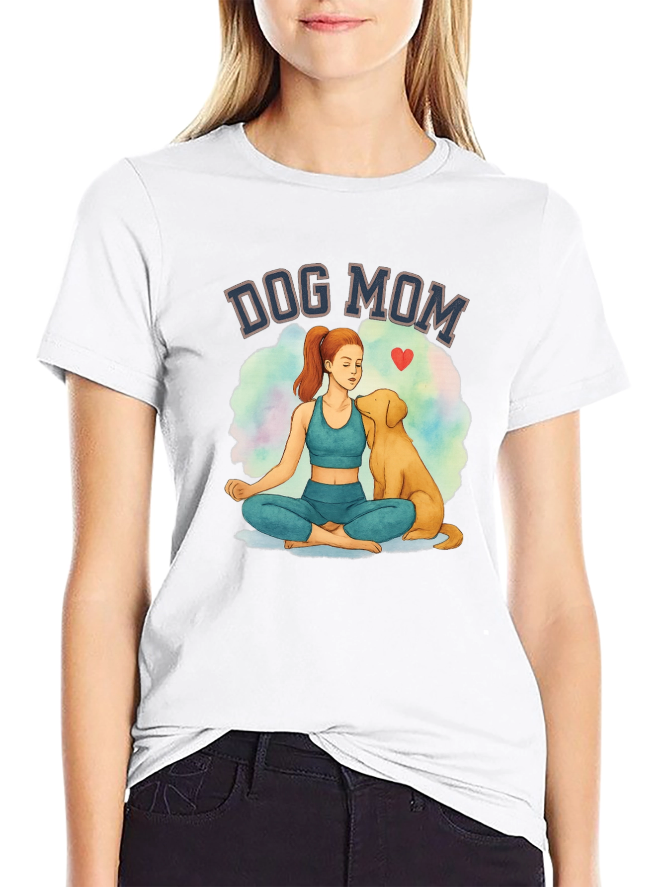 Dog Mom Yoga Graphic Tee