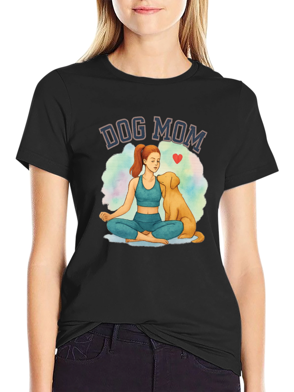Dog Mom Yoga Graphic Tee