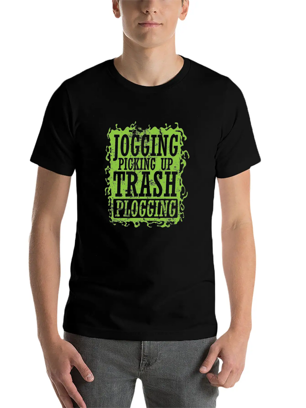 Plogging Jogging Picking Up Trash Casual Graphic T-Shirt – Simple And Comfortable Daily Wear