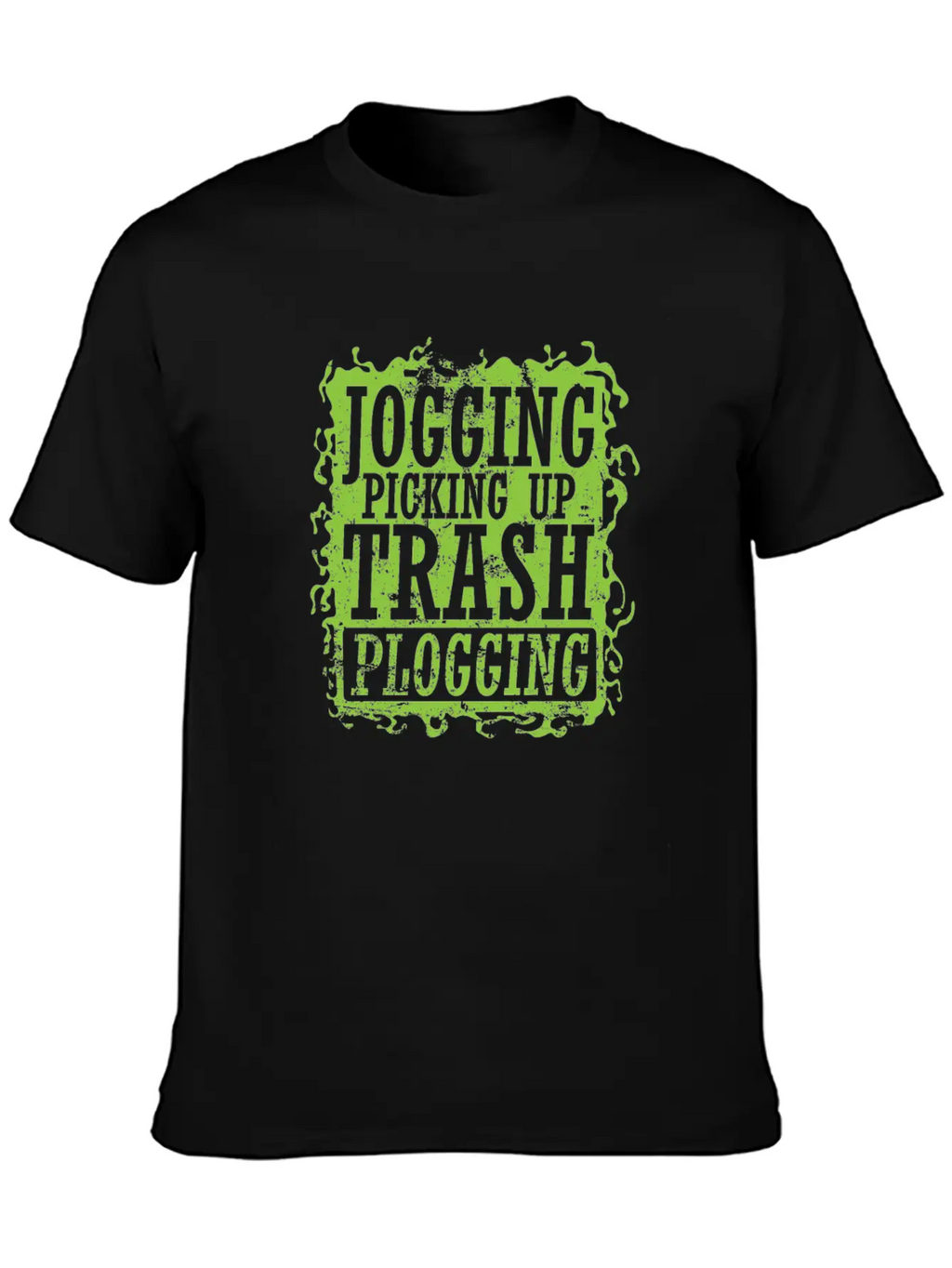 Plogging Jogging Picking Up Trash Casual Graphic T-Shirt – Simple And Comfortable Daily Wear