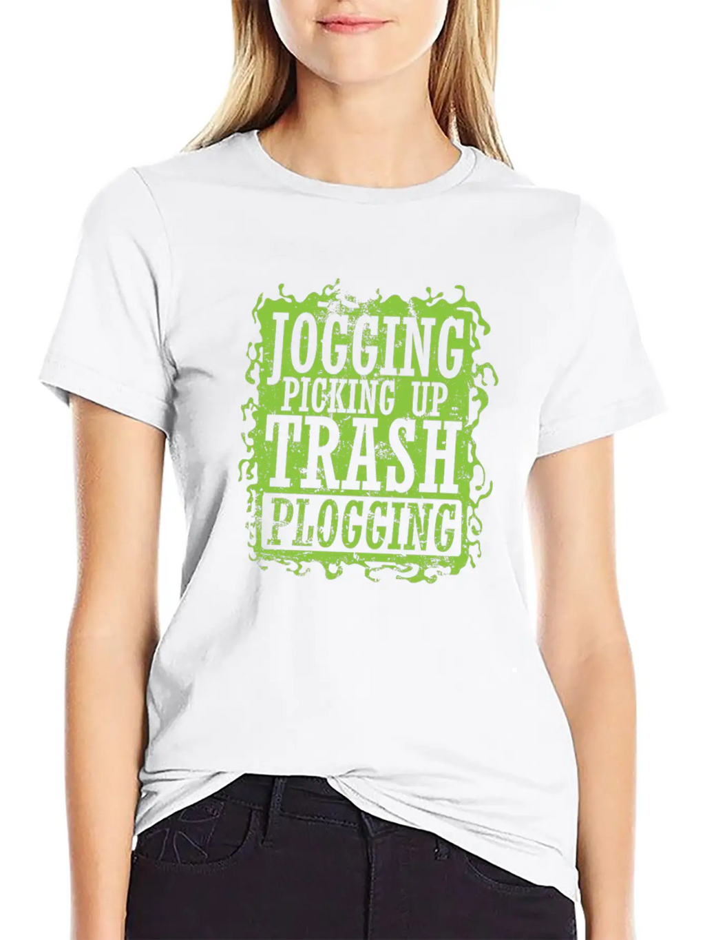 Plogging Jogging Picking Up Trash Casual Graphic T-Shirt – Simple And Comfortable Daily Wear