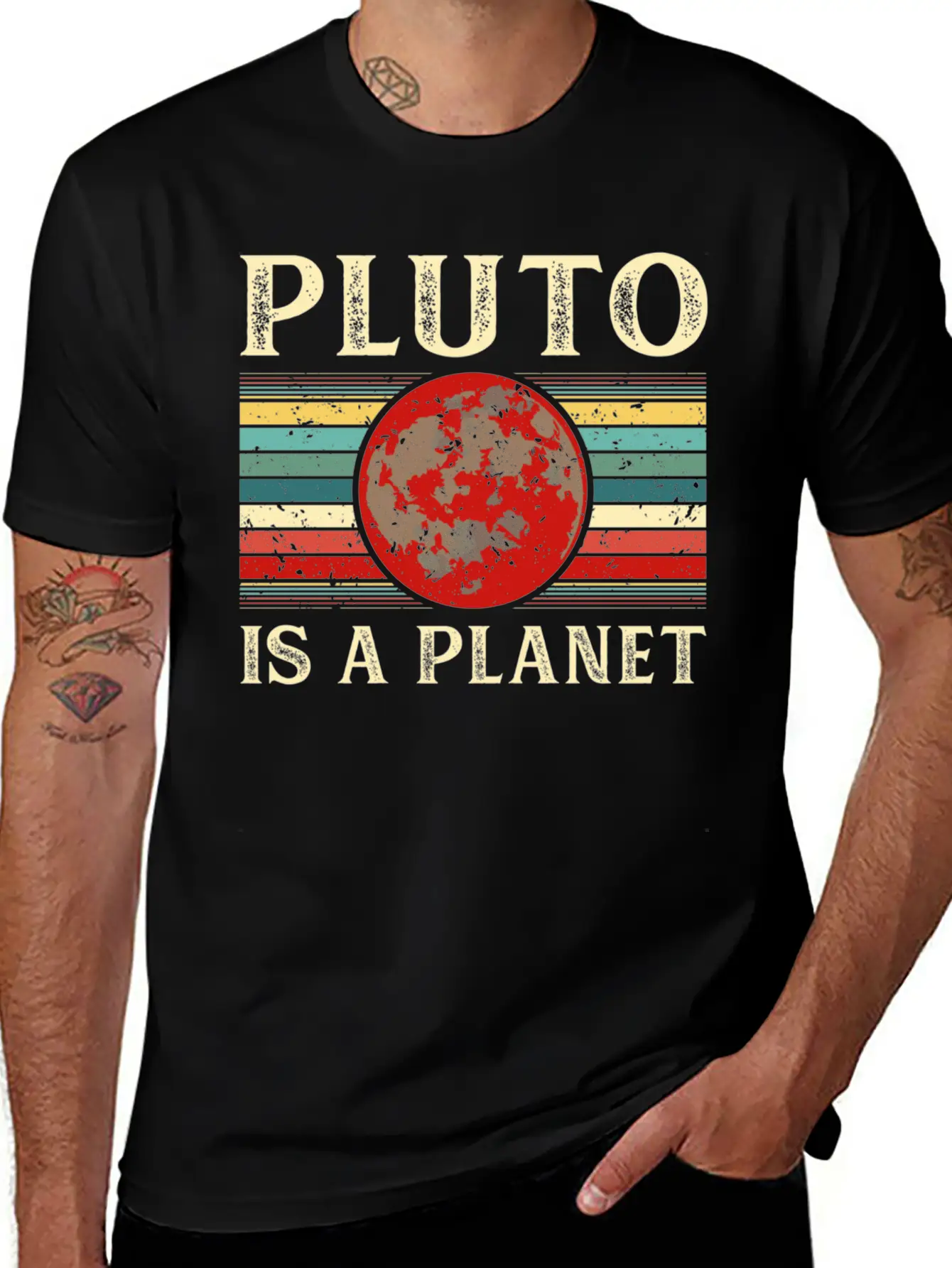Pluto Is A Planet Space Astronomy Science Geek Unisex Short Sleeve Soft Cotton T-Shirt – Casual Everyday Wear
