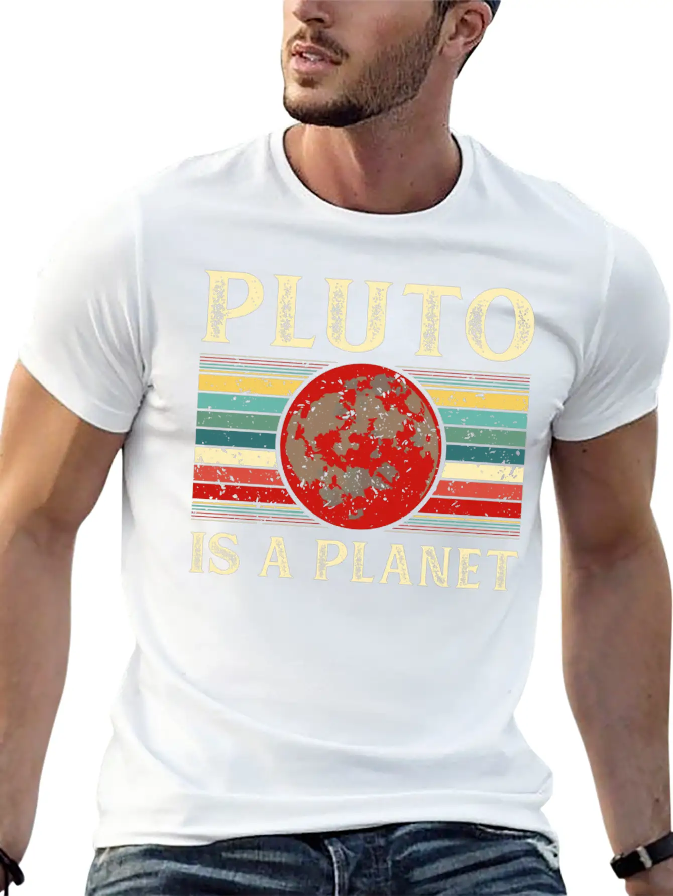 Pluto Is A Planet Space Astronomy Science Geek Unisex Short Sleeve Soft Cotton T-Shirt – Casual Everyday Wear