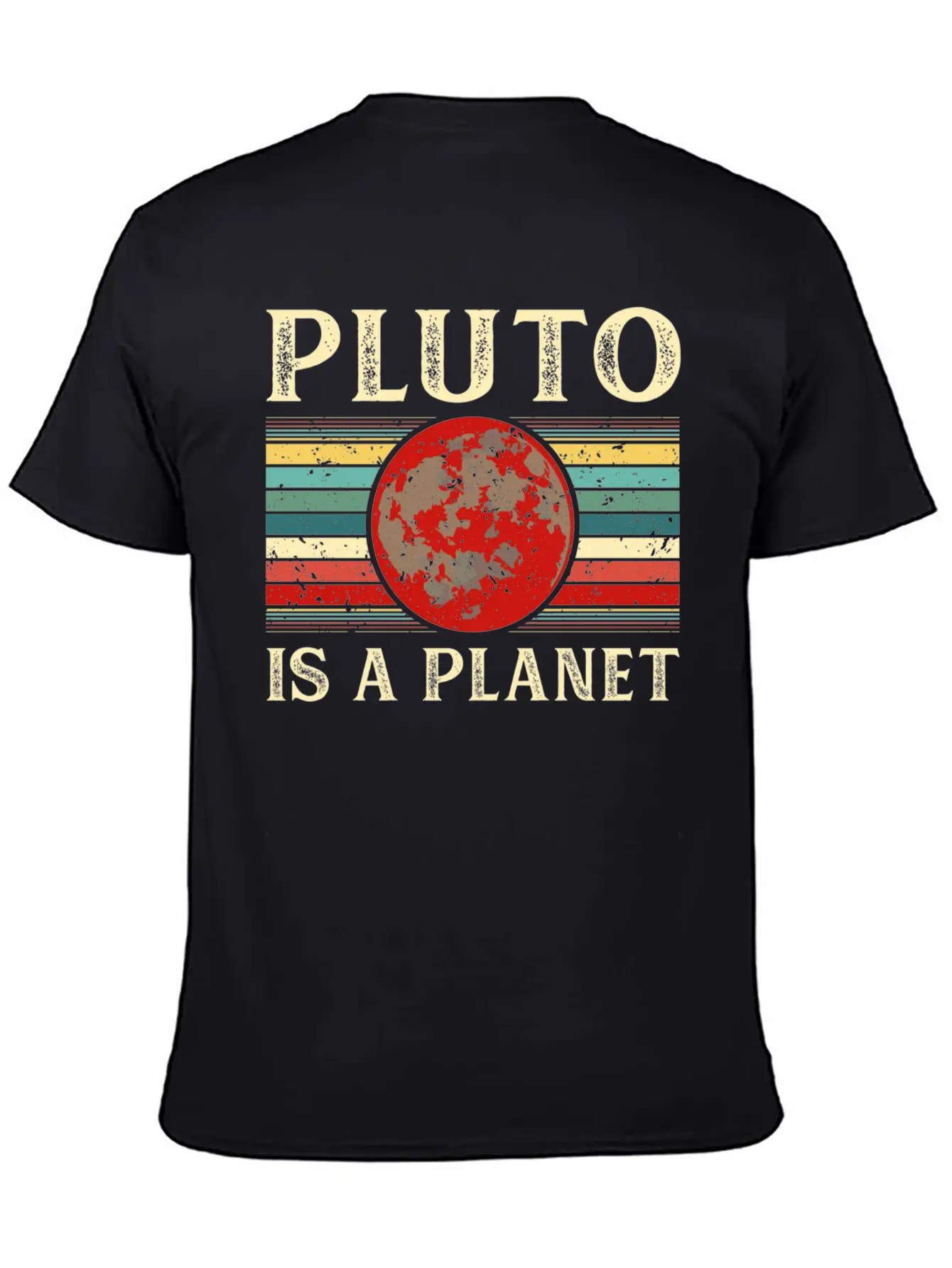 Pluto Is A Planet Space Astronomy Science Geek Unisex Short Sleeve Soft Cotton T-Shirt – Casual Everyday Wear