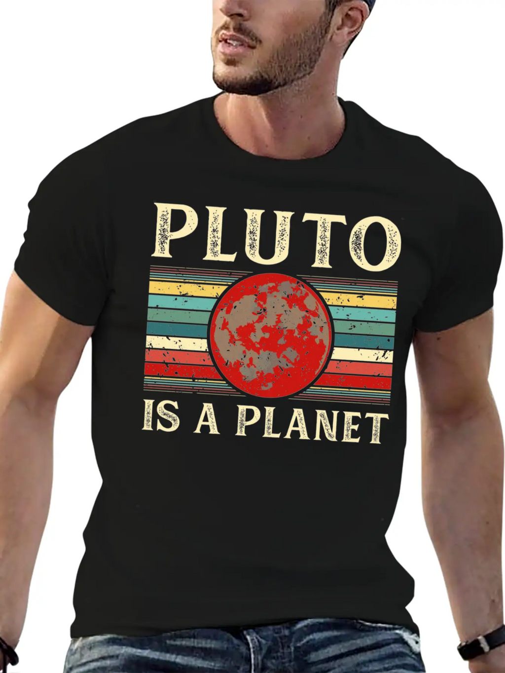 Pluto Is A Planet Space Astronomy Science Geek Unisex Short Sleeve Soft Cotton T-Shirt – Casual Everyday Wear
