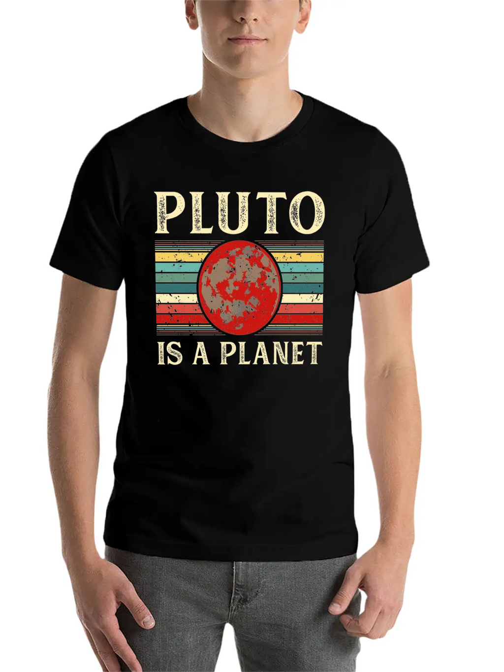 Pluto Is A Planet Space Astronomy Science Geek Unisex Short Sleeve Soft Cotton T-Shirt – Casual Everyday Wear