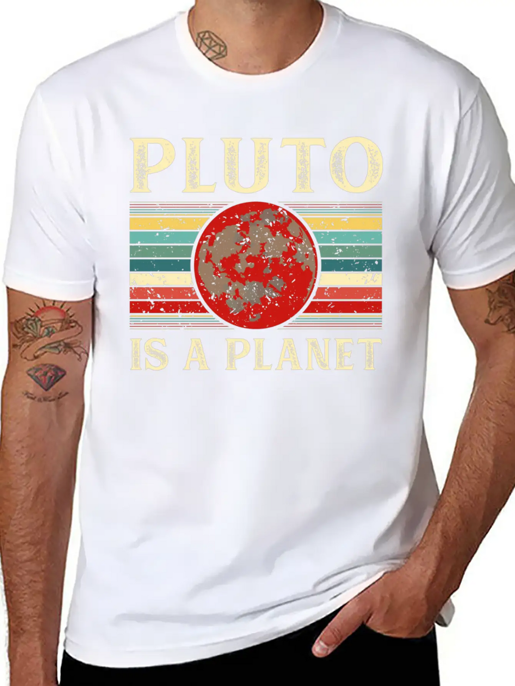 Pluto Is A Planet Space Astronomy Science Geek Unisex Short Sleeve Soft Cotton T-Shirt – Casual Everyday Wear