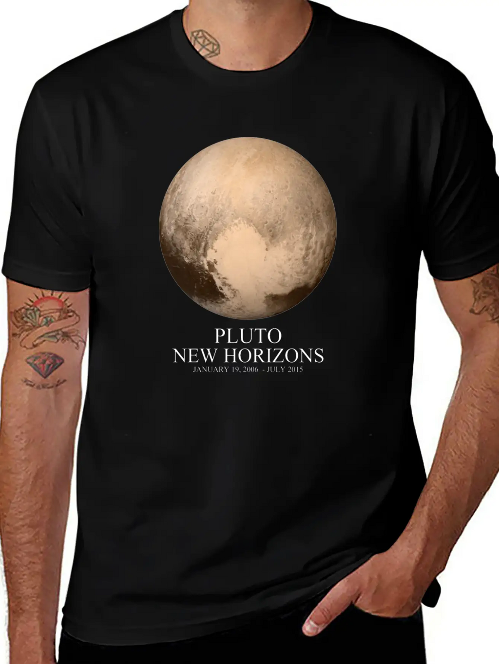 Pluto New Horizons Unisex Short Sleeve Soft Cotton T-Shirt – Casual Everyday Wear