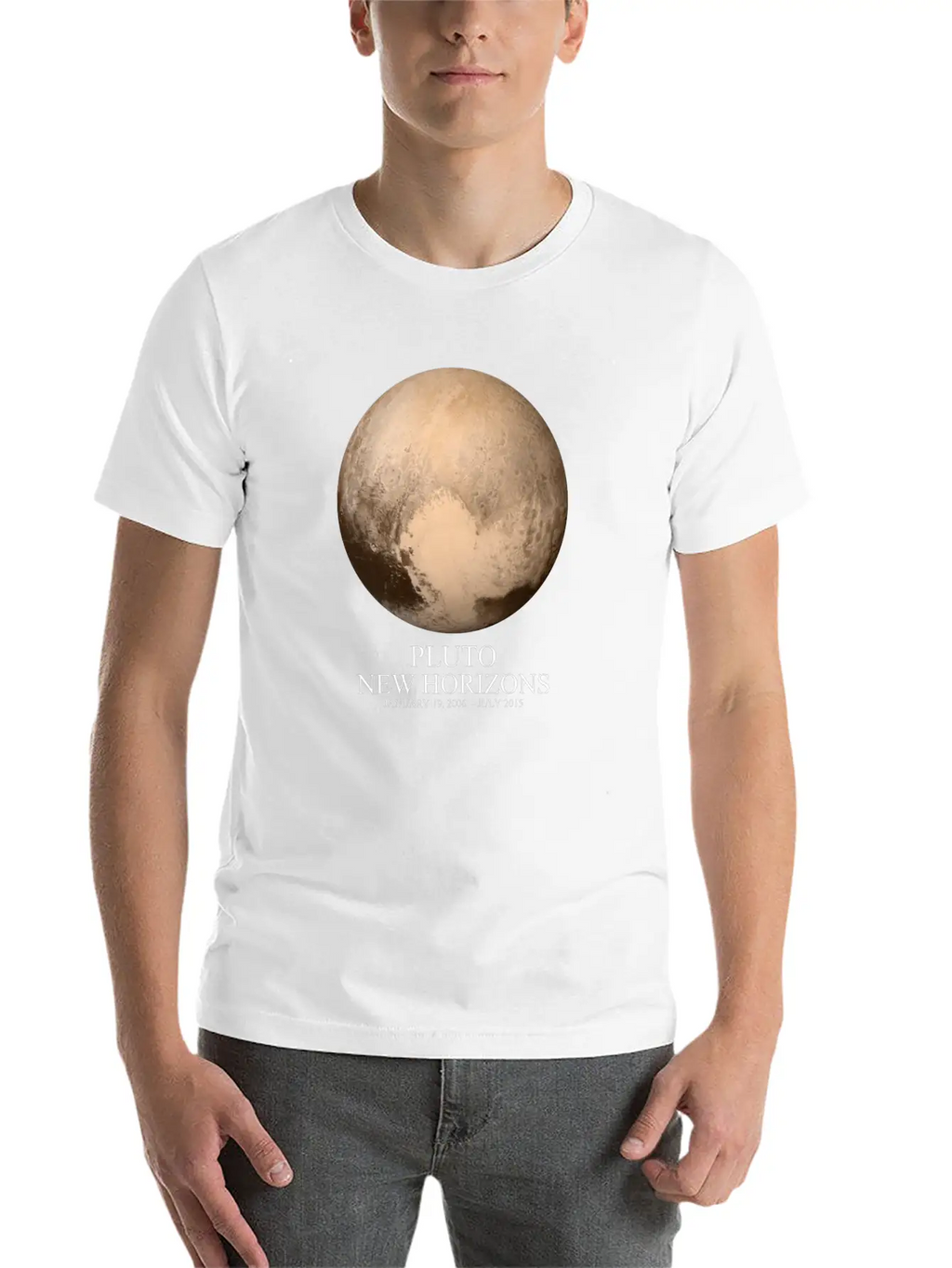Pluto New Horizons Unisex Short Sleeve Soft Cotton T-Shirt – Casual Everyday Wear
