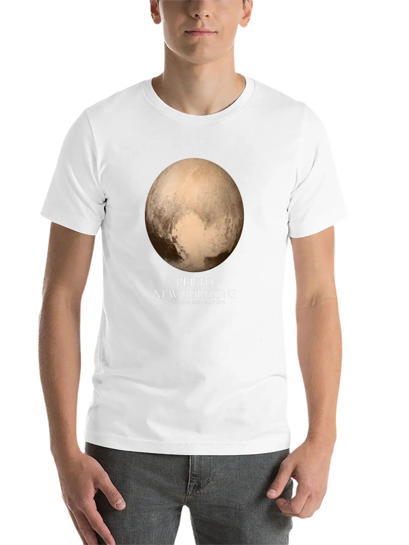 Pluto New Horizons Unisex Short Sleeve Soft Cotton T-Shirt – Casual Everyday Wear