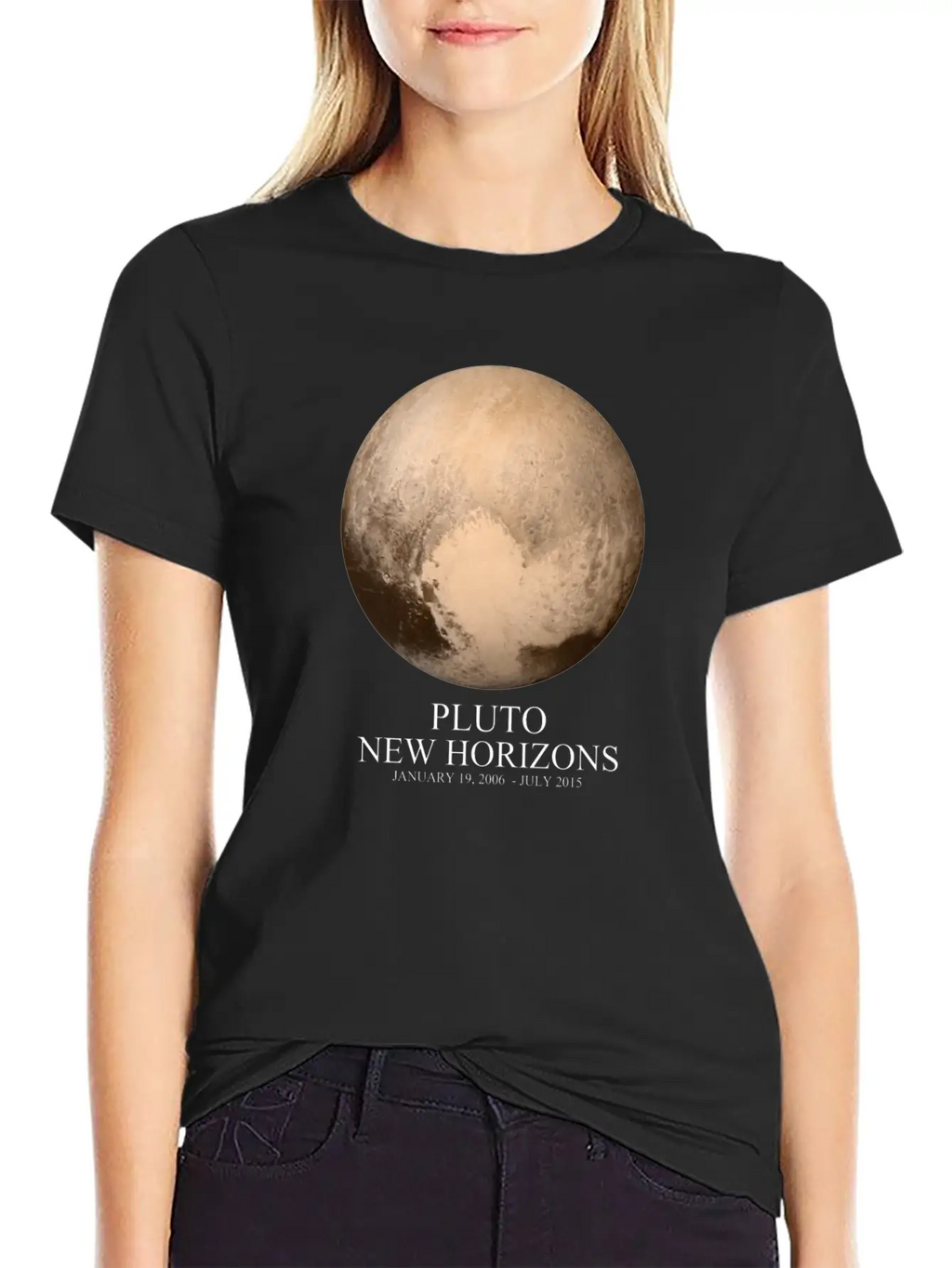 Pluto New Horizons Unisex Short Sleeve Soft Cotton T-Shirt – Casual Everyday Wear