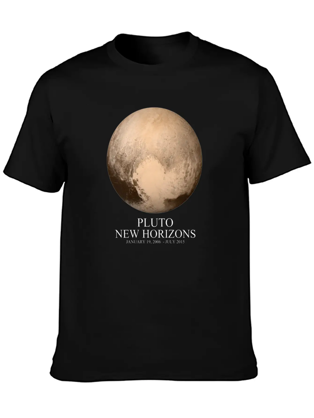 Pluto New Horizons Unisex Short Sleeve Soft Cotton T-Shirt – Casual Everyday Wear