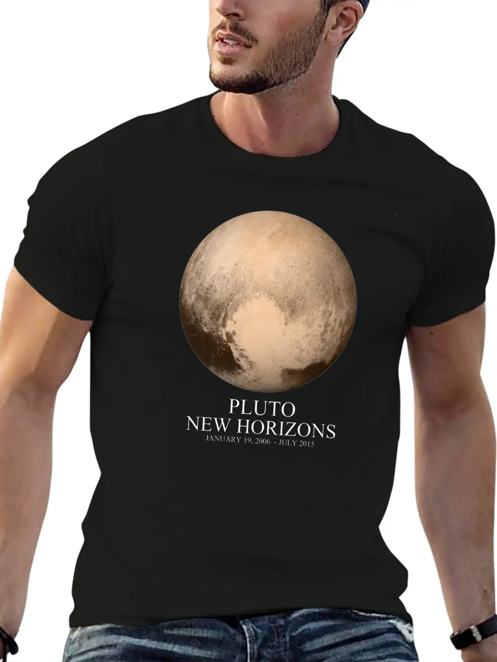 Pluto New Horizons Unisex Short Sleeve Soft Cotton T-Shirt – Casual Everyday Wear