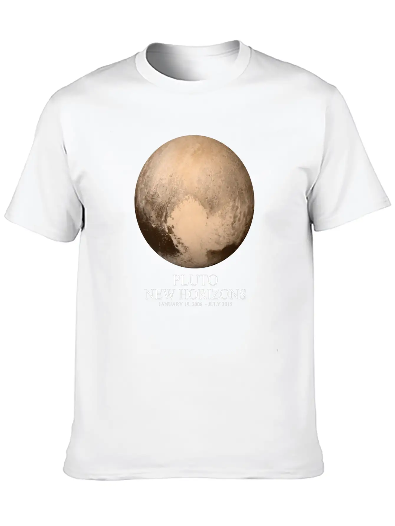Pluto New Horizons Unisex Short Sleeve Soft Cotton T-Shirt – Casual Everyday Wear