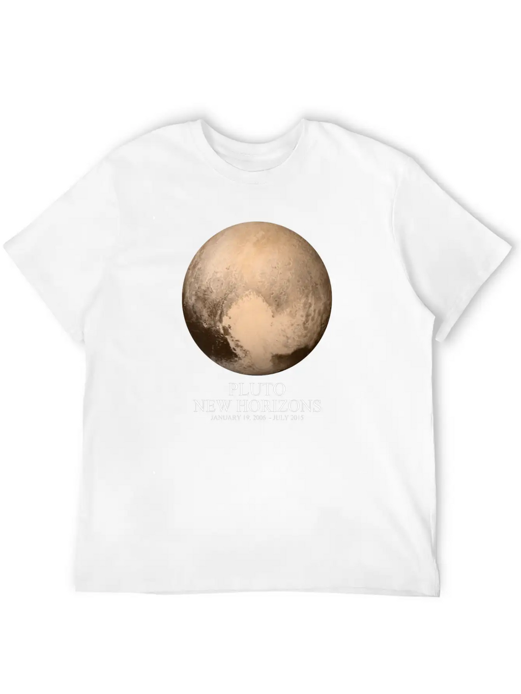 Pluto New Horizons Unisex Short Sleeve Soft Cotton T-Shirt – Casual Everyday Wear