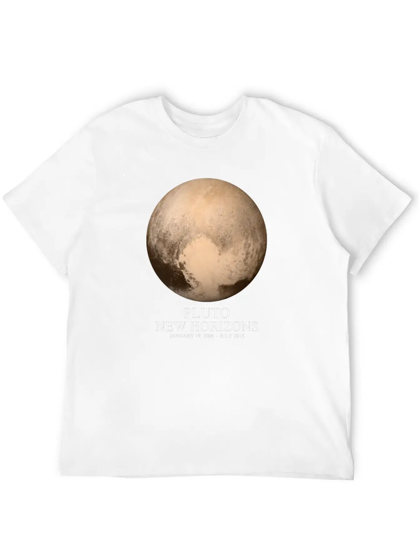 Pluto New Horizons Unisex Short Sleeve Soft Cotton T-Shirt – Casual Everyday Wear