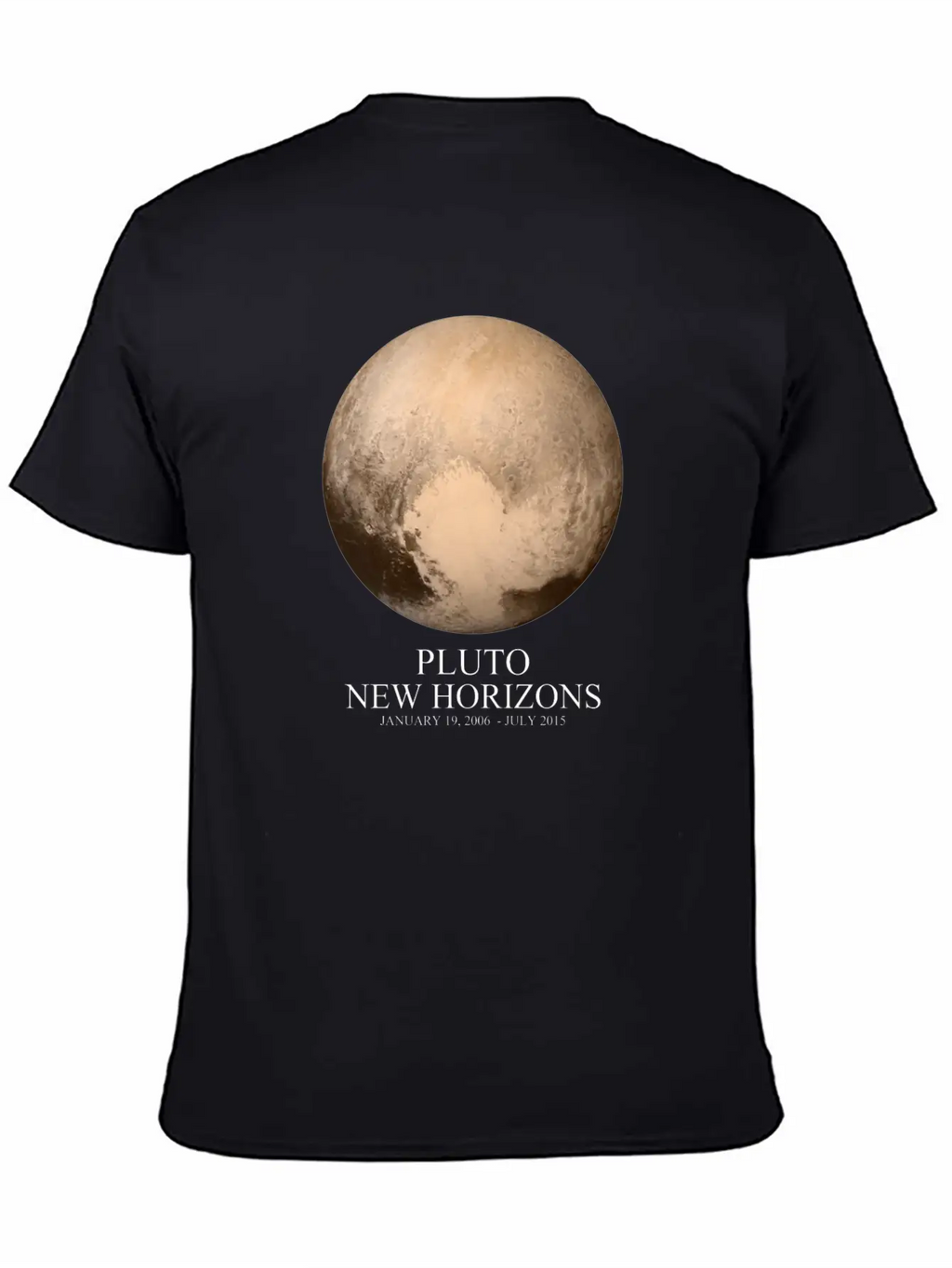 Pluto New Horizons Unisex Short Sleeve Soft Cotton T-Shirt – Casual Everyday Wear
