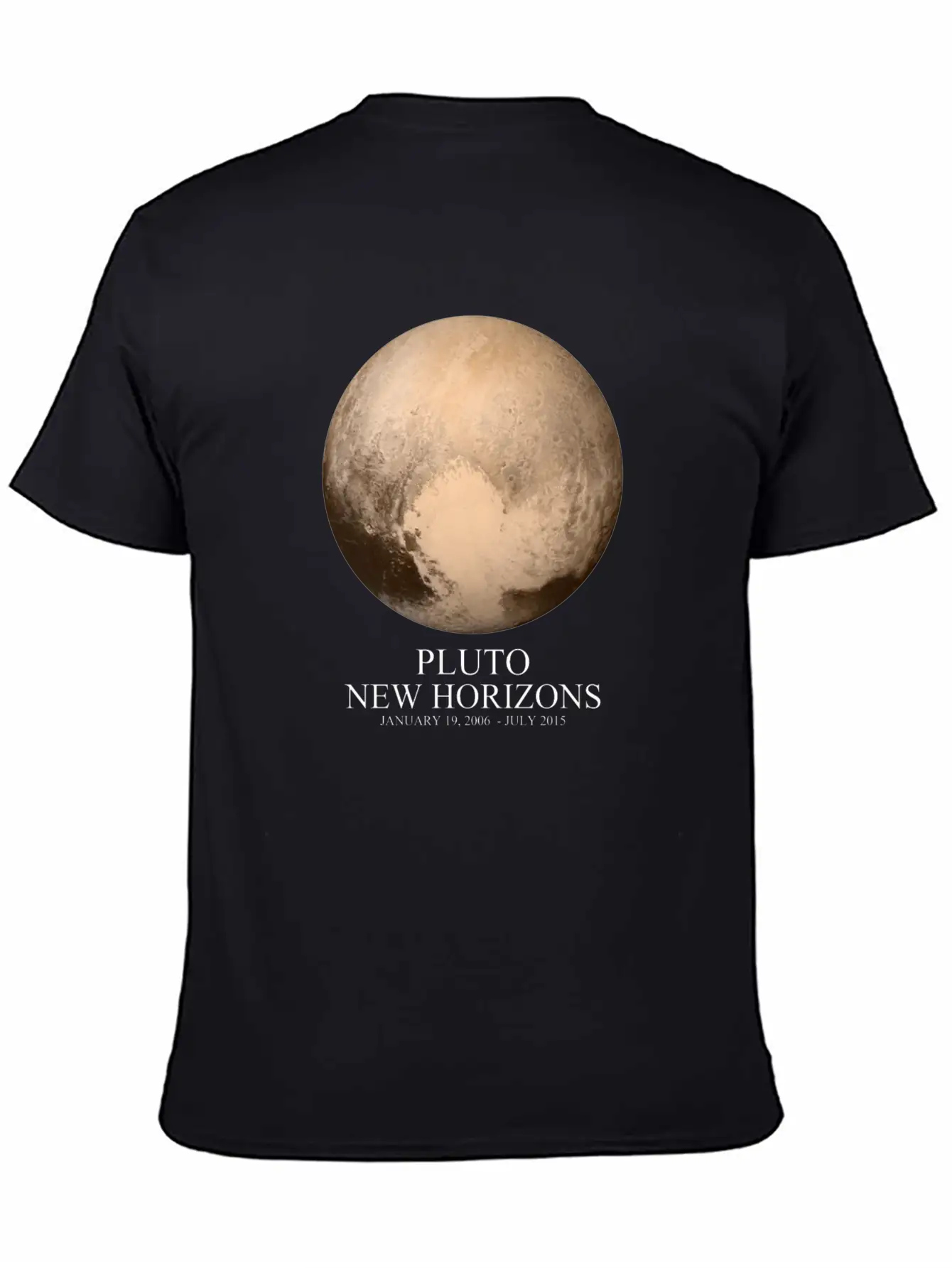 Pluto New Horizons Unisex Short Sleeve Soft Cotton T-Shirt – Casual Everyday Wear