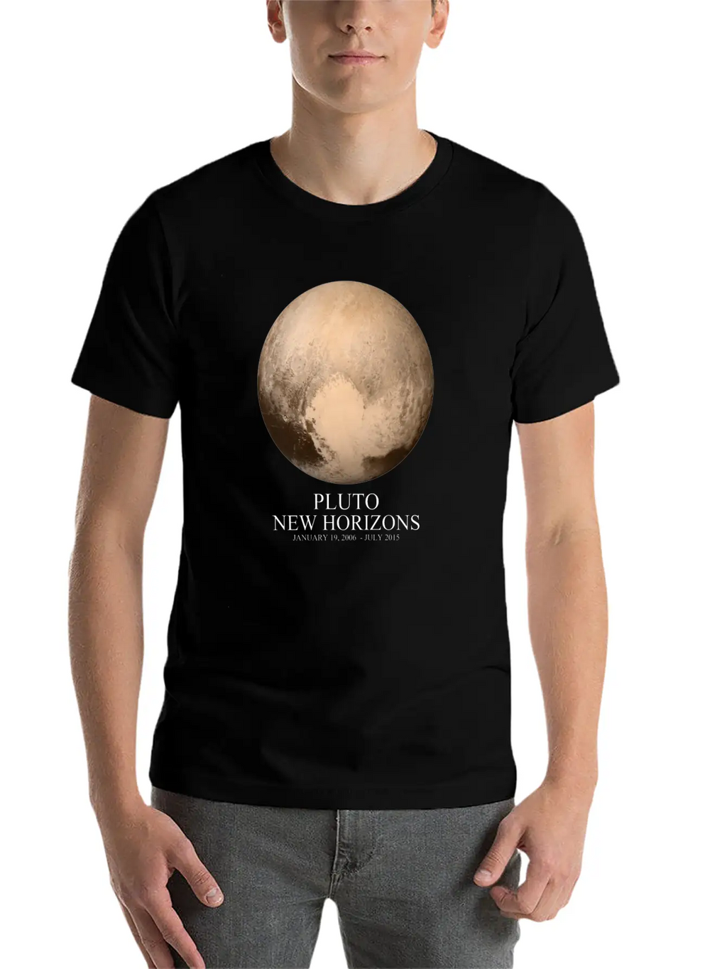 Pluto New Horizons Unisex Short Sleeve Soft Cotton T-Shirt – Casual Everyday Wear