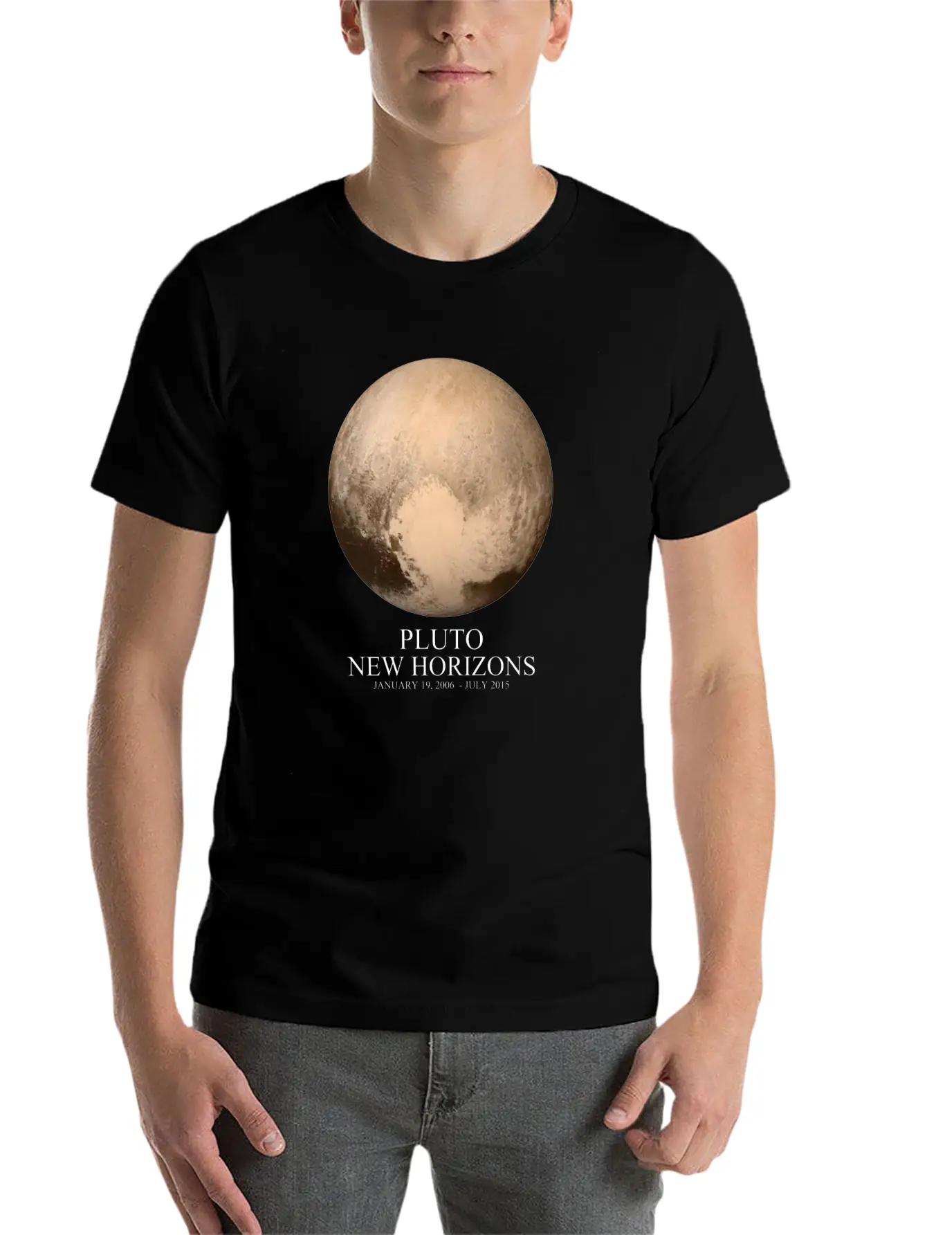 Pluto New Horizons Unisex Short Sleeve Soft Cotton T-Shirt – Casual Everyday Wear