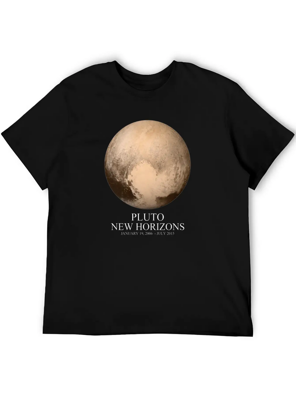 Pluto New Horizons Unisex Short Sleeve Soft Cotton T-Shirt – Casual Everyday Wear