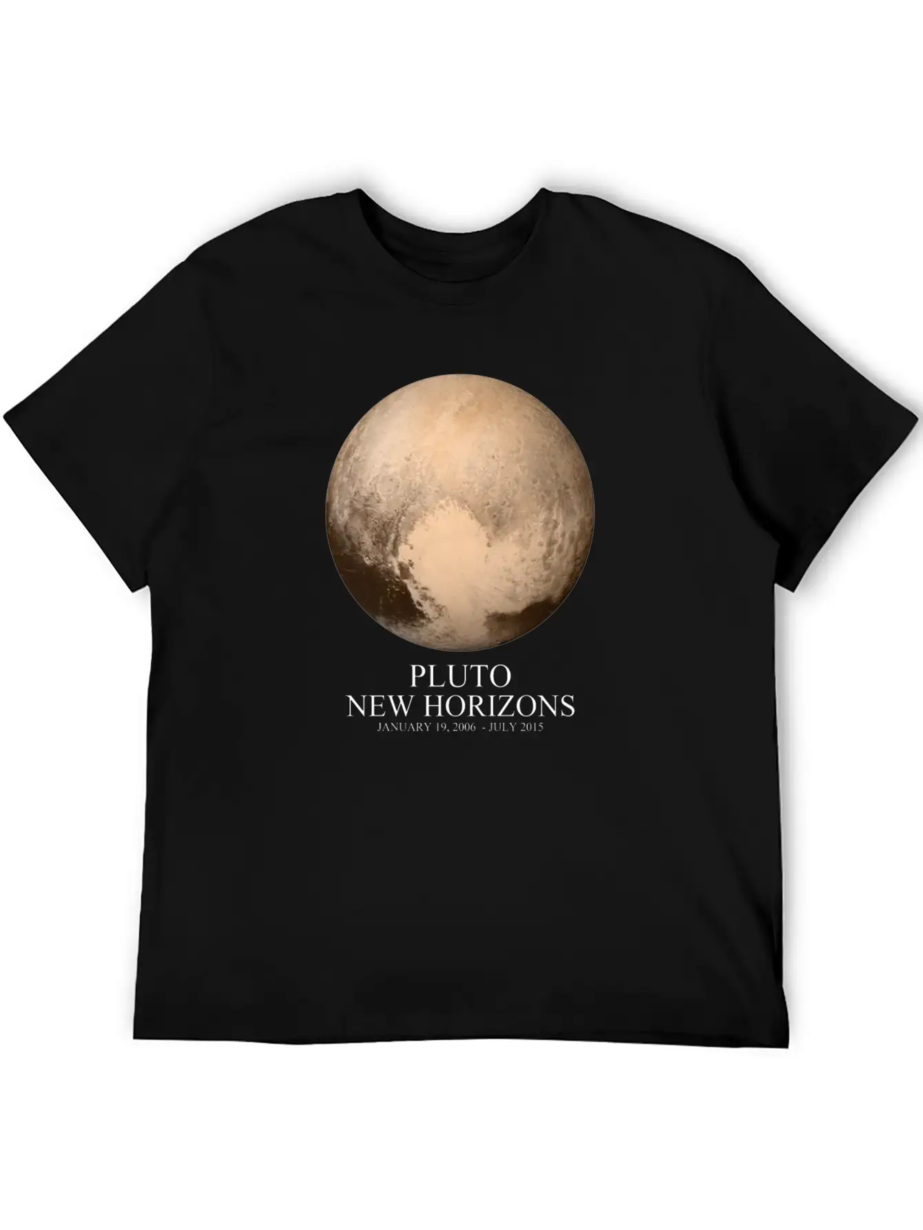 Pluto New Horizons Unisex Short Sleeve Soft Cotton T-Shirt – Casual Everyday Wear