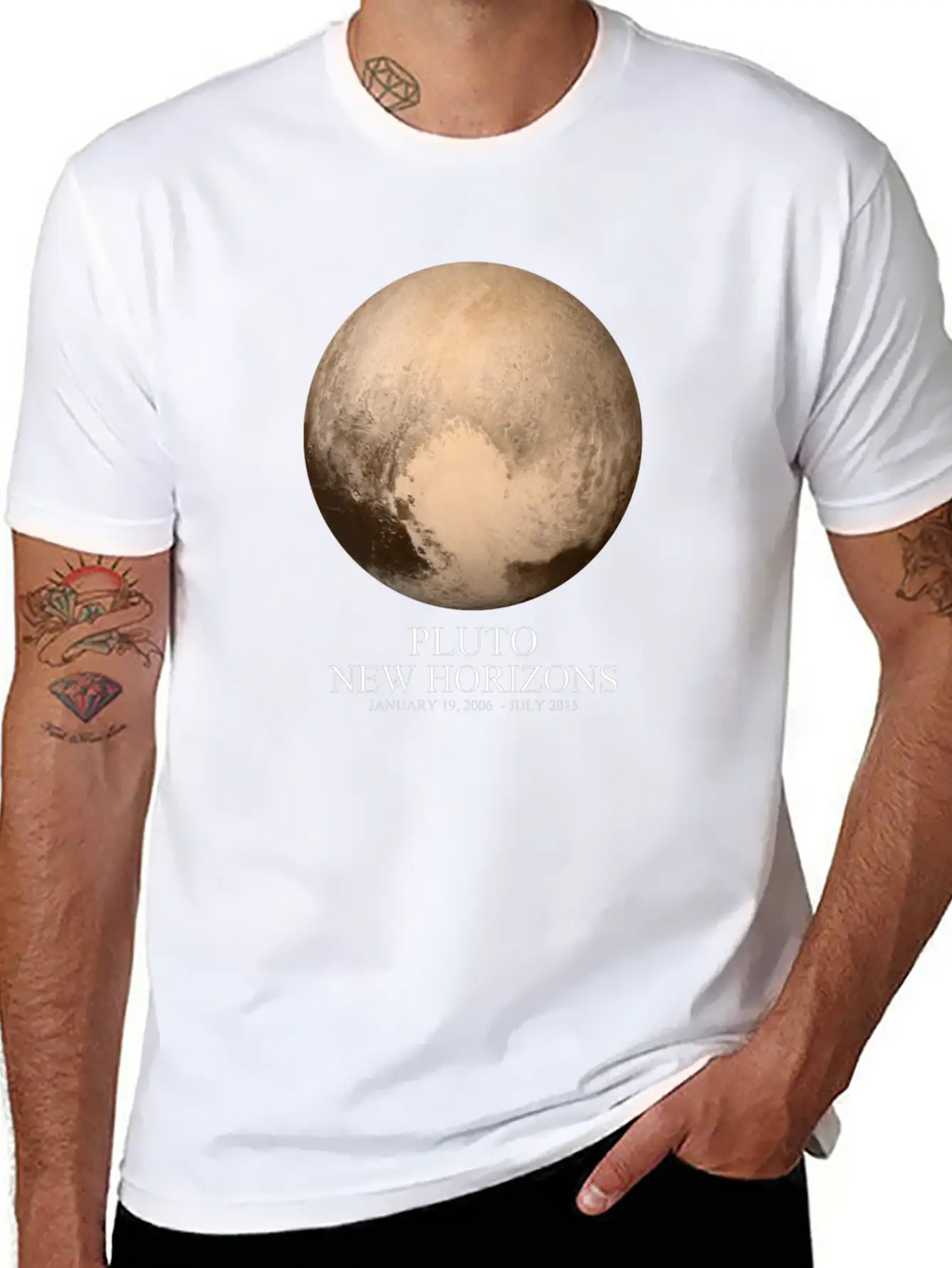 Pluto New Horizons Unisex Short Sleeve Soft Cotton T-Shirt – Casual Everyday Wear