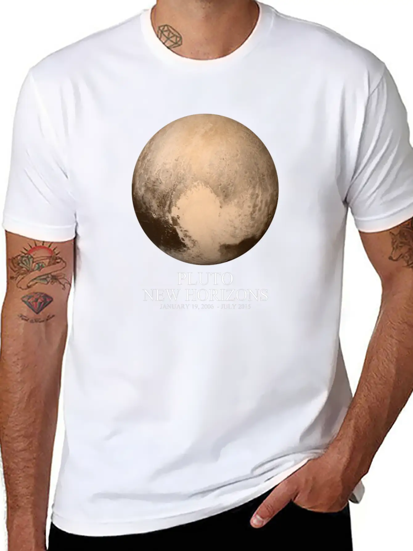 Pluto New Horizons Unisex Short Sleeve Soft Cotton T-Shirt – Casual Everyday Wear