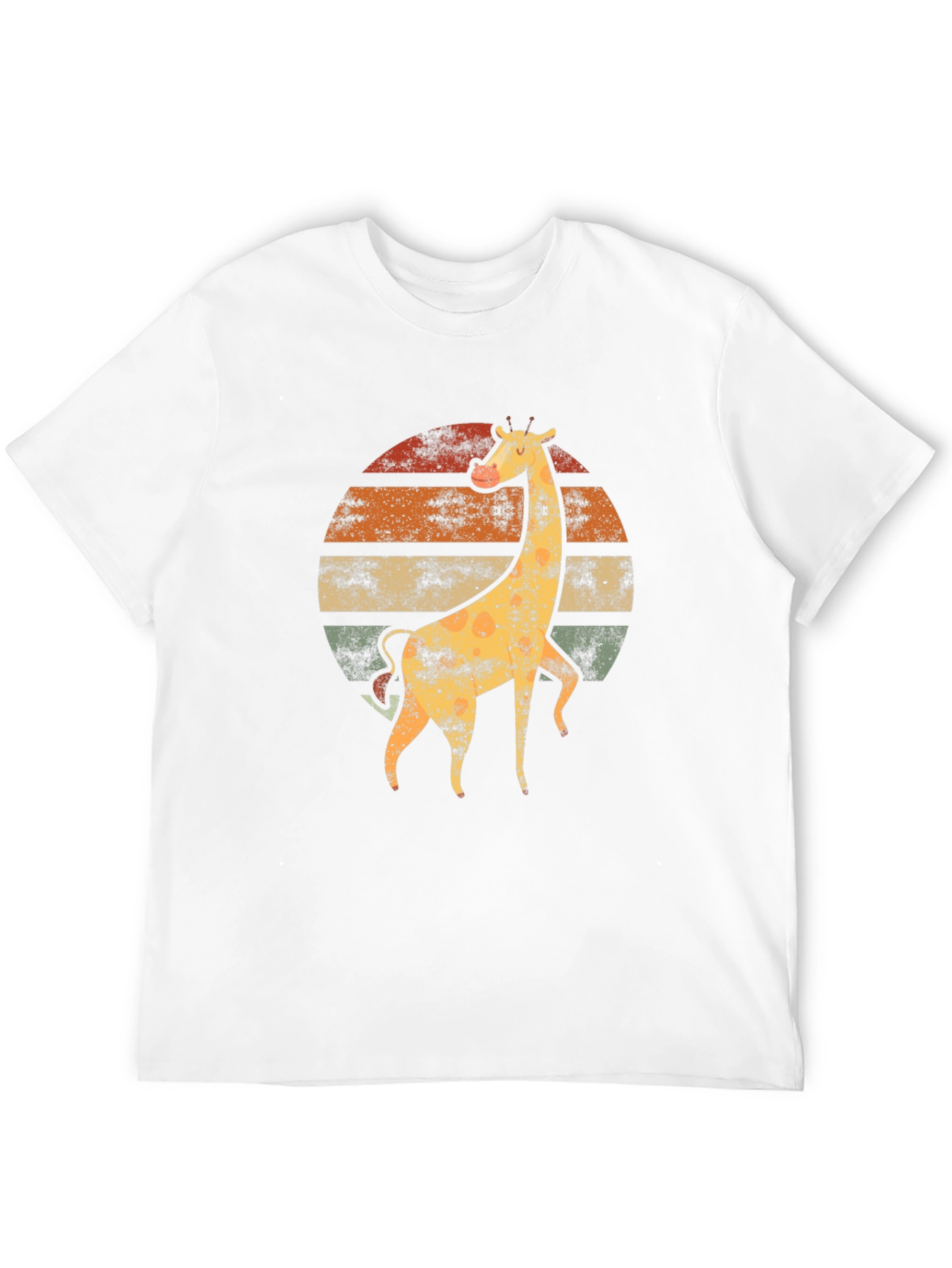 Retro Giraffe Sunset T-Shirt - Vintage Animal Tee