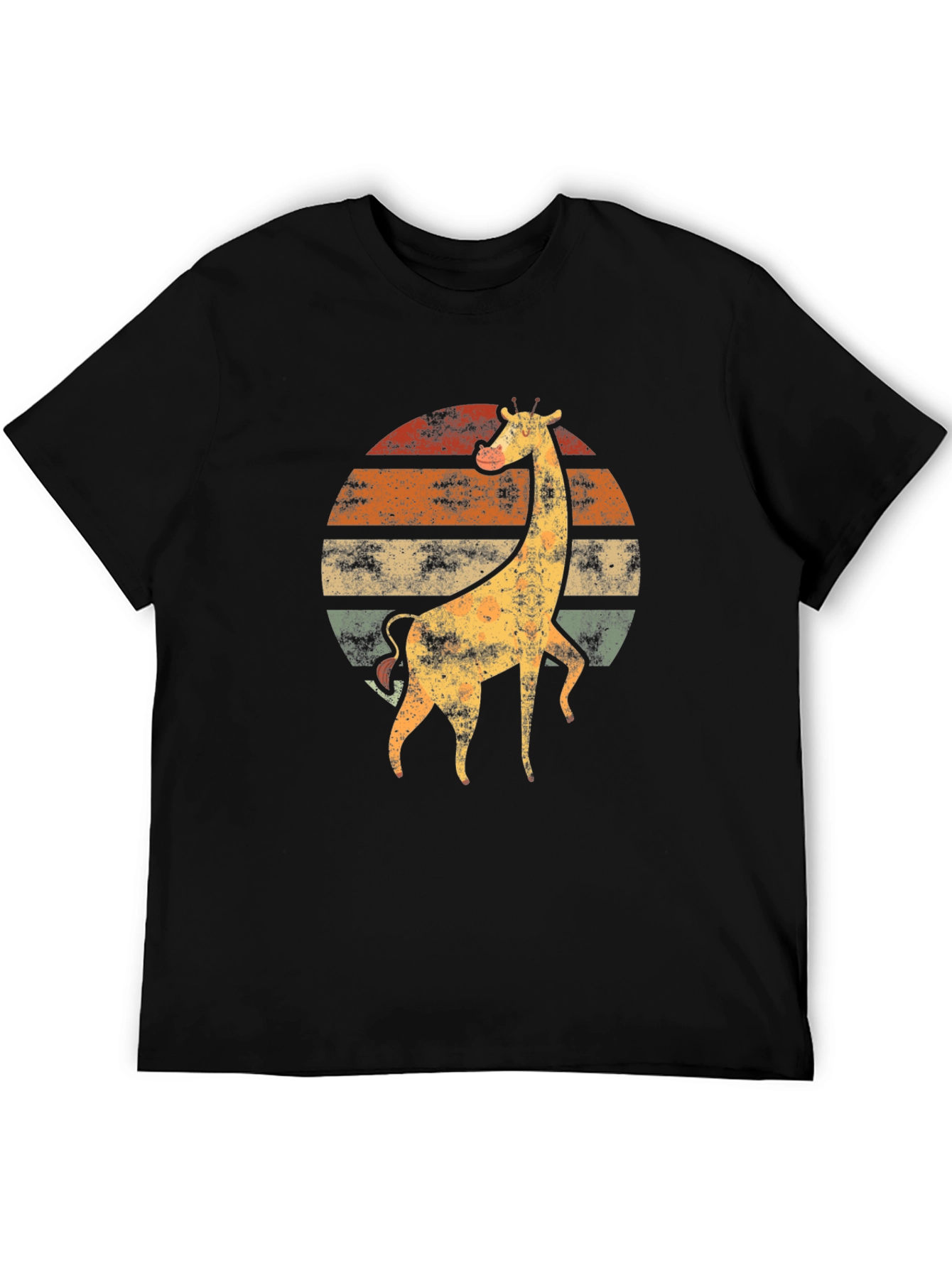 Retro Giraffe Sunset T-Shirt - Vintage Animal Tee