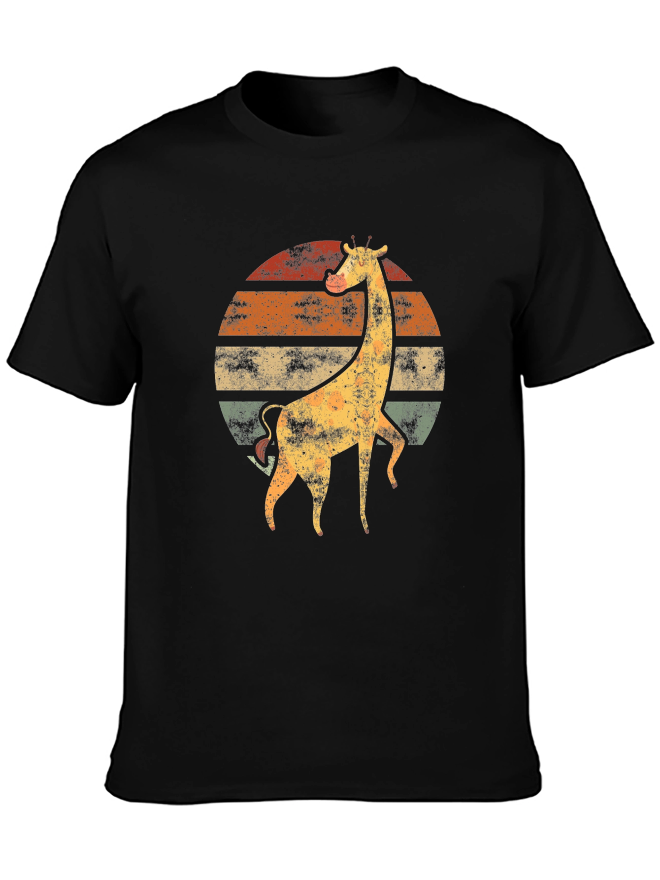 Retro Giraffe Sunset T-Shirt - Vintage Animal Tee