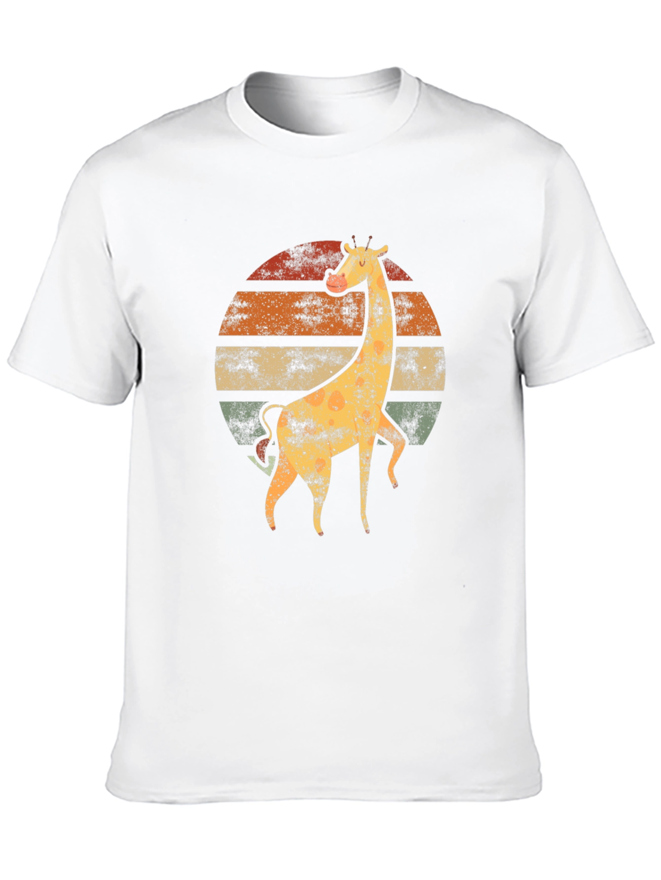 Retro Giraffe Sunset T-Shirt - Vintage Animal Tee