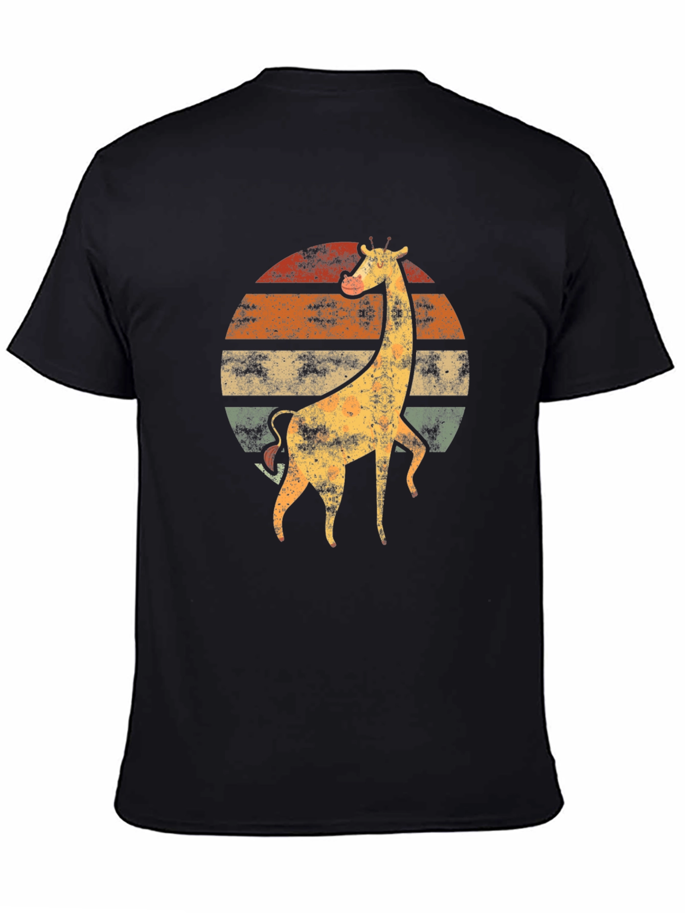 Retro Giraffe Sunset T-Shirt - Vintage Animal Tee