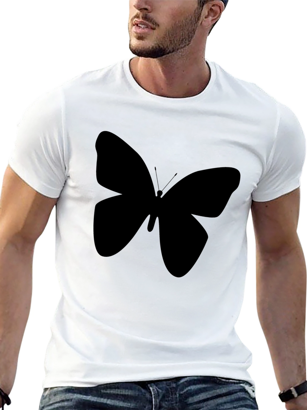 Black Butterfly Graphic Tee - Stylish Unisex T-Shirt