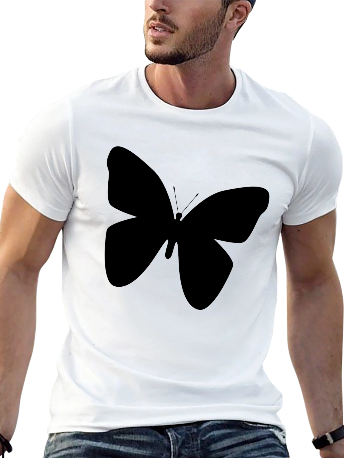 Black Butterfly Graphic Tee - Stylish Unisex T-Shirt