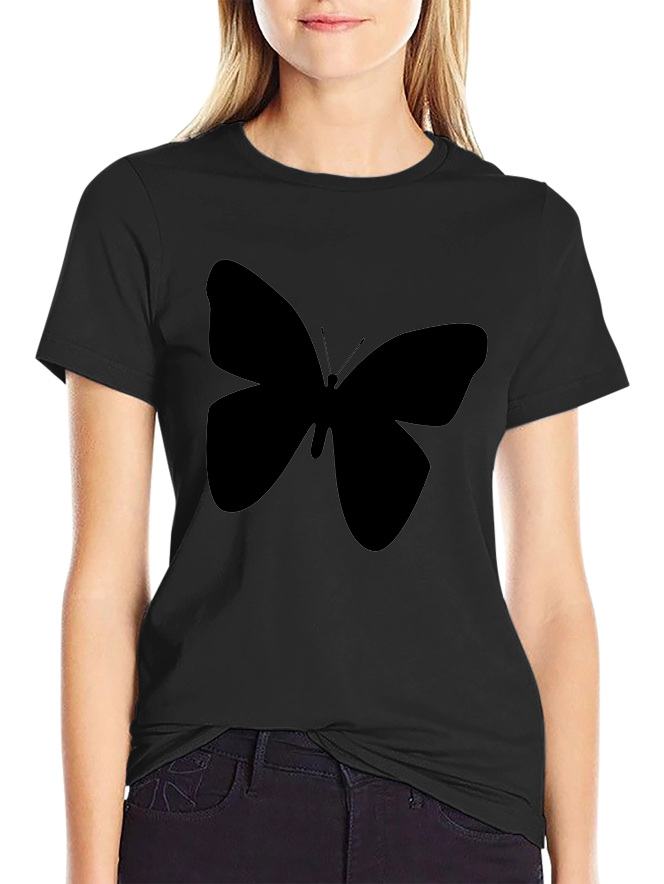 Black Butterfly Graphic Tee - Stylish Unisex T-Shirt