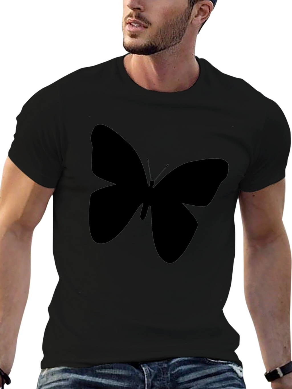 Black Butterfly Graphic Tee - Stylish Unisex T-Shirt