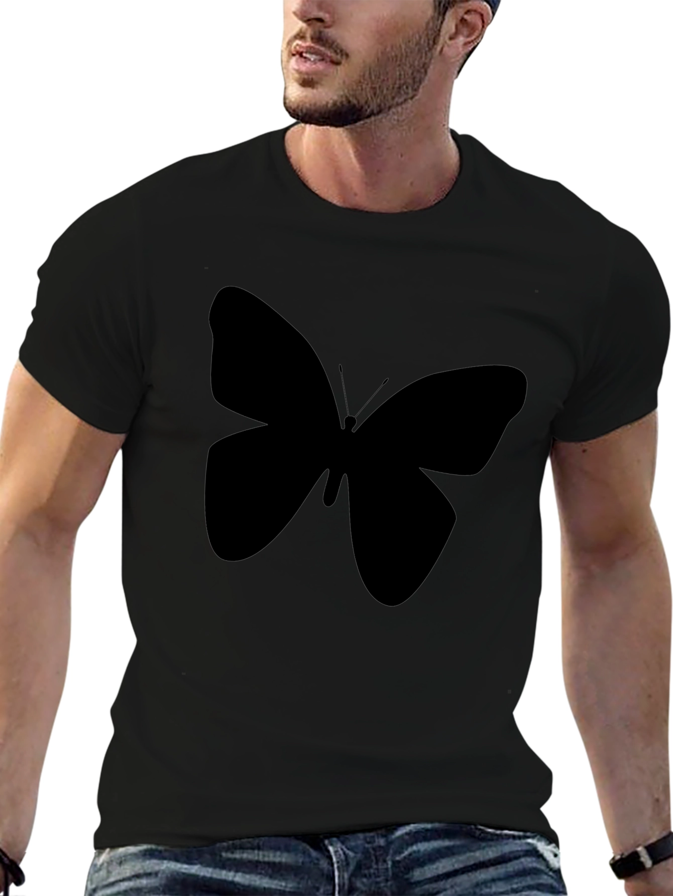 Black Butterfly Graphic Tee - Stylish Unisex T-Shirt