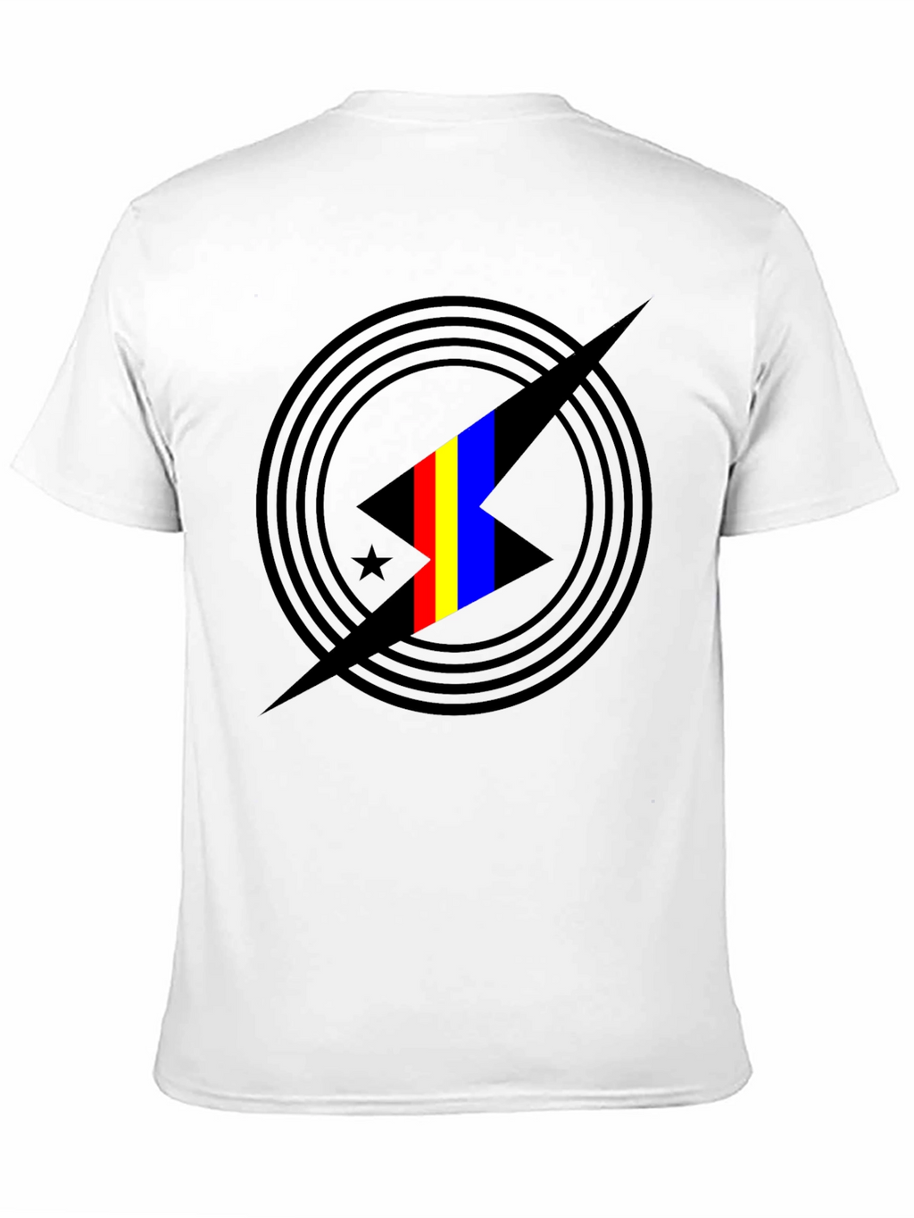 Abstract Graphic Print Black T-Shirt