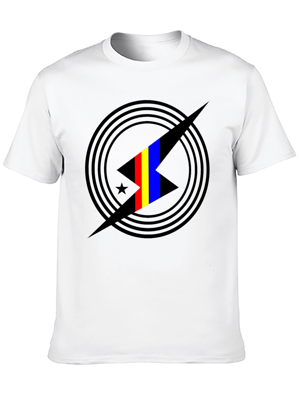 Abstract Graphic Print Black T-Shirt