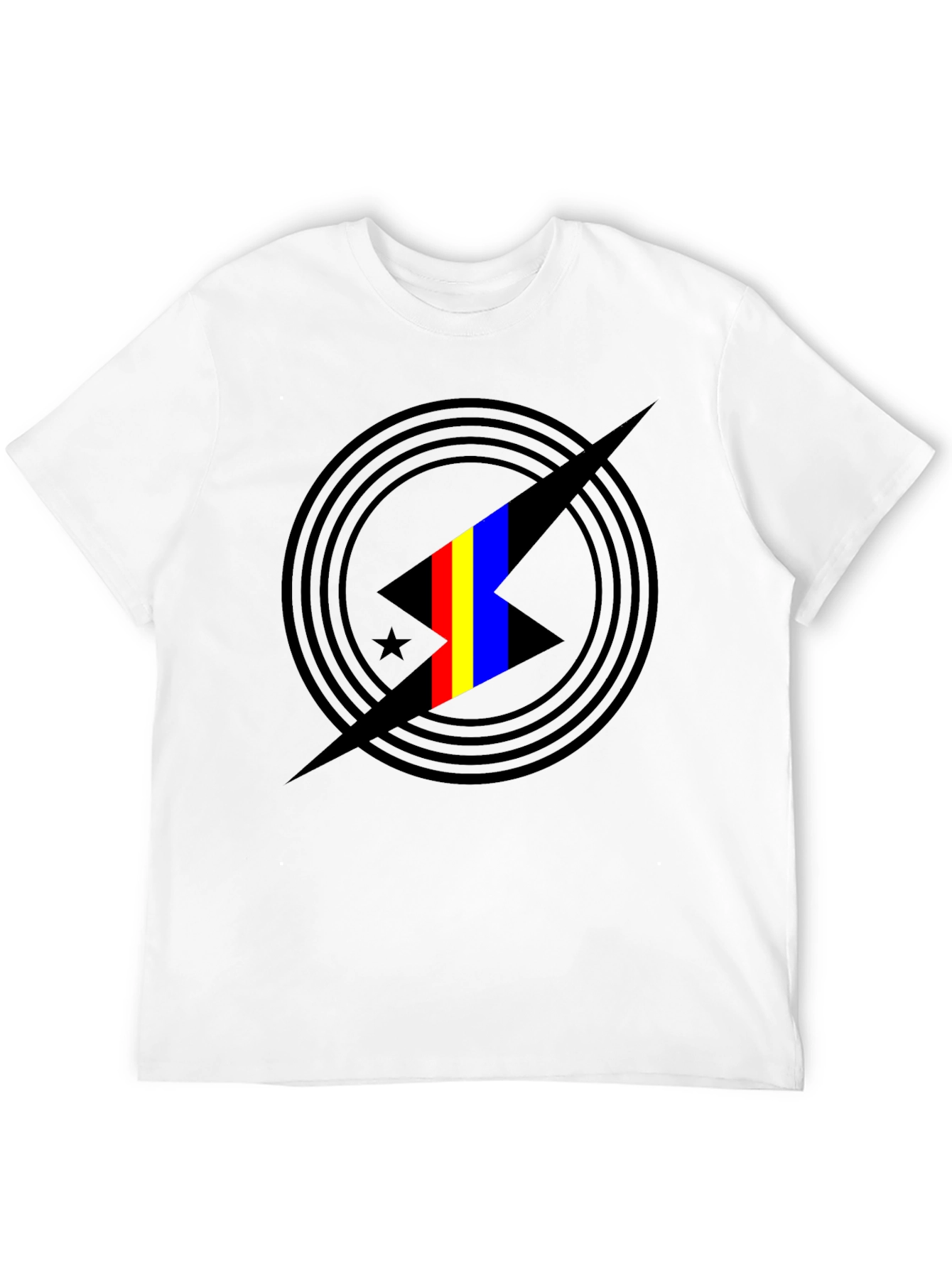 Abstract Graphic Print Black T-Shirt