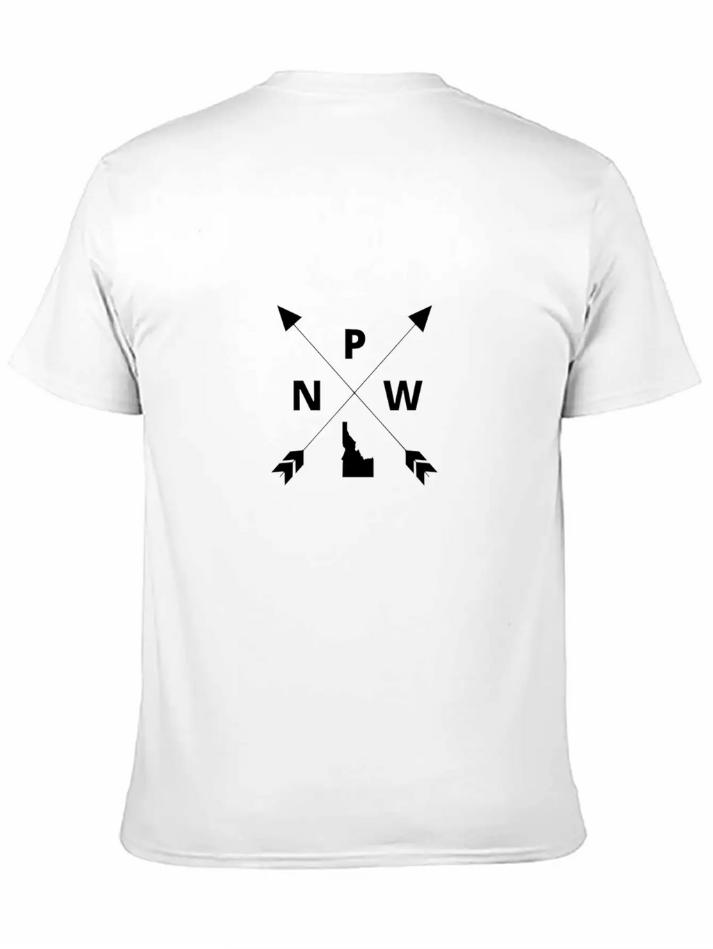 PNW Idaho With Arrows | Pacific Northwest Idaho Casual Graphic T-Shirt – Simple And Comfortable Daily Wear