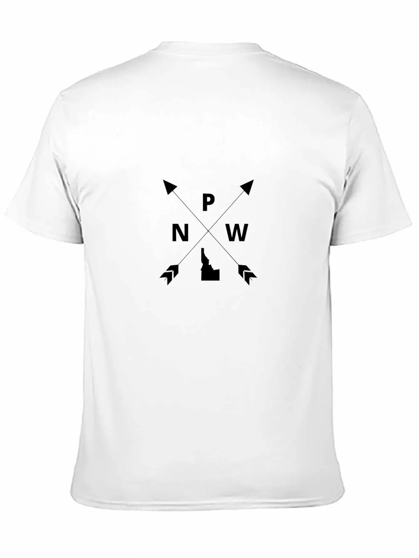 PNW Idaho With Arrows | Pacific Northwest Idaho Casual Graphic T-Shirt – Simple And Comfortable Daily Wear