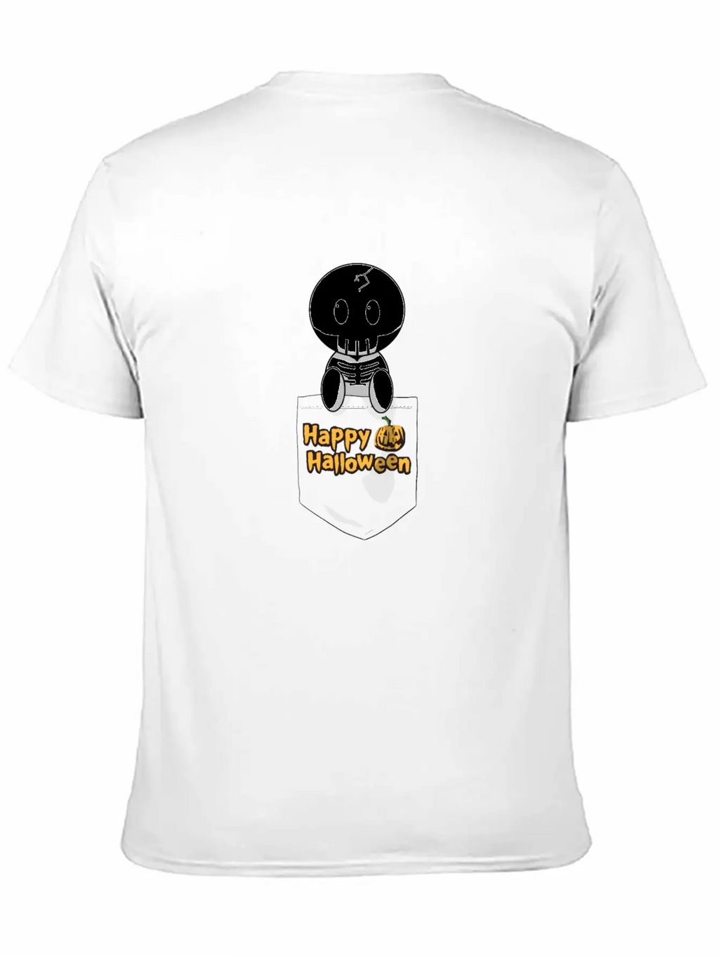 Pocket Skeleton Slogan Unisex Casual T-Shirt – Clean Design For Daily Comfort