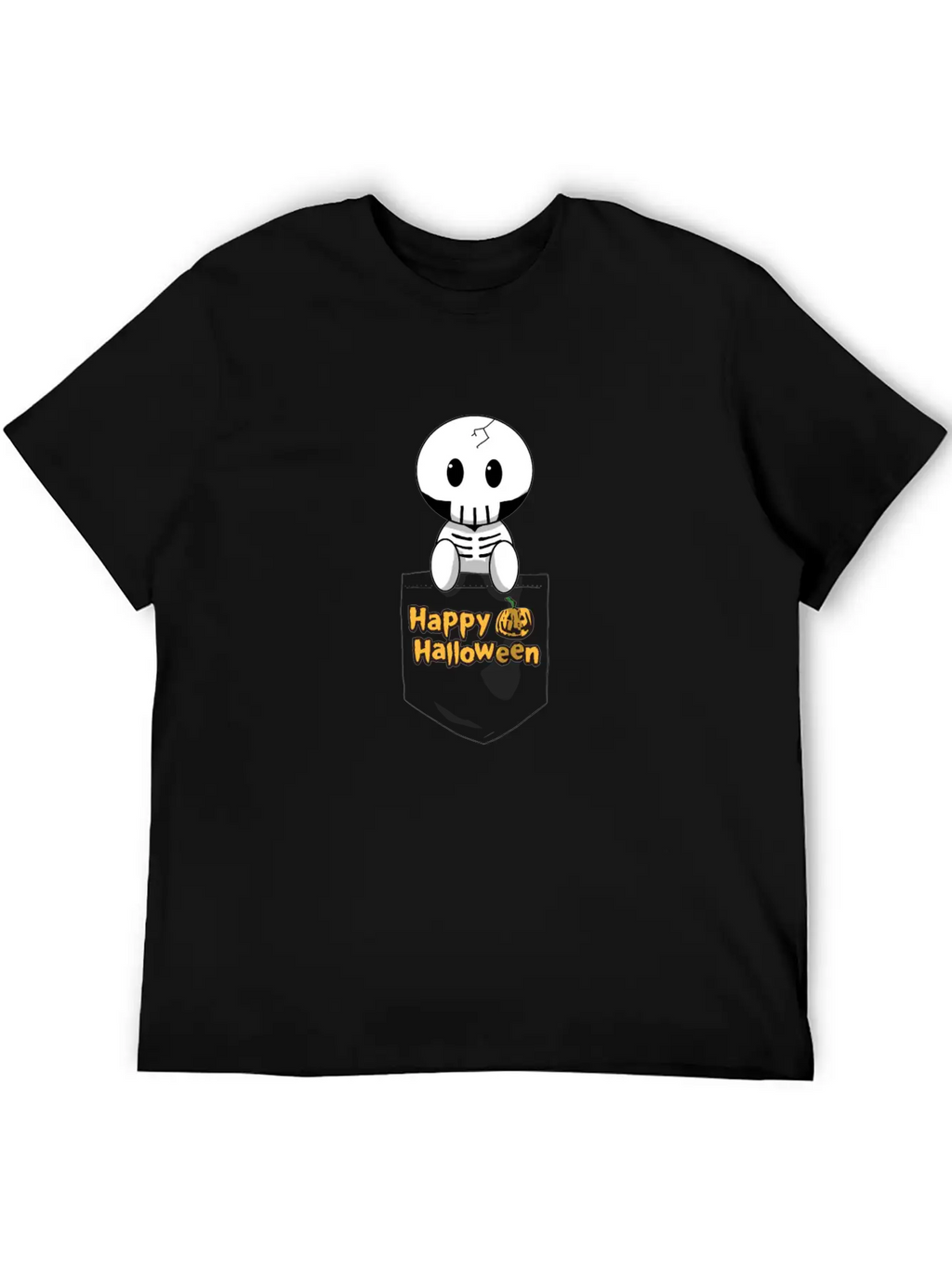 Pocket Skeleton Slogan Unisex Casual T-Shirt – Clean Design For Daily Comfort